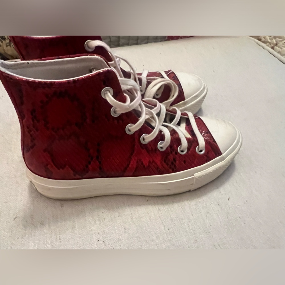 Leather Converse Women's Chuck Taylor All Star Lift Platform High-top, Size 7.5 - Picture 4 of 8